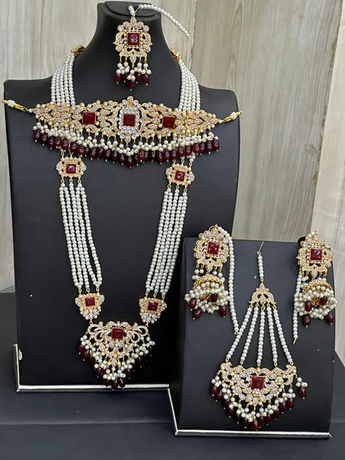 Three stone Mala bridal set