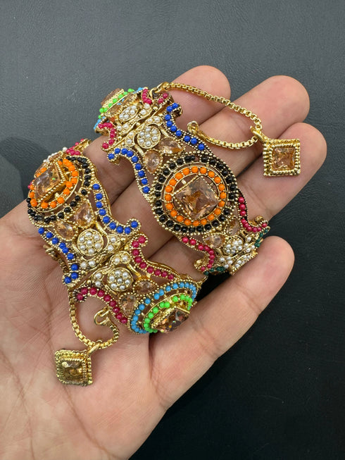 Egyptian cut stone bangles