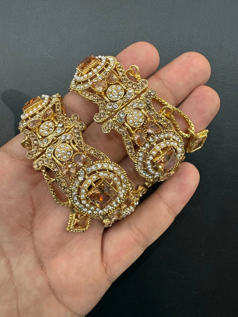 Egyptian cut stone bangles