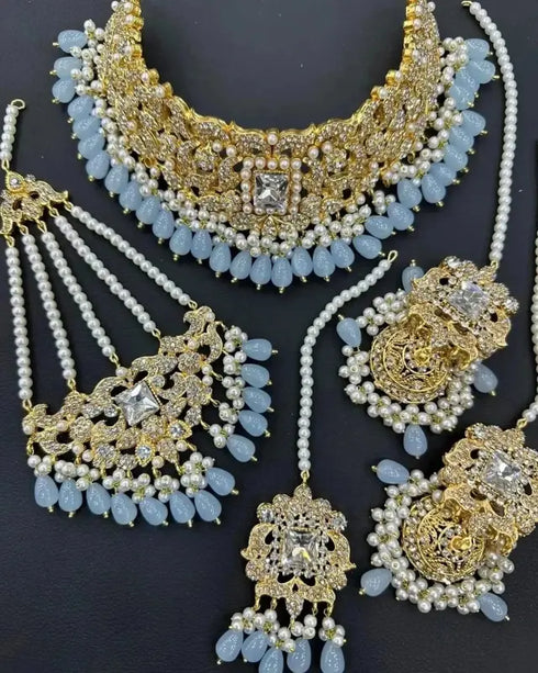 Single Stone Collar Set