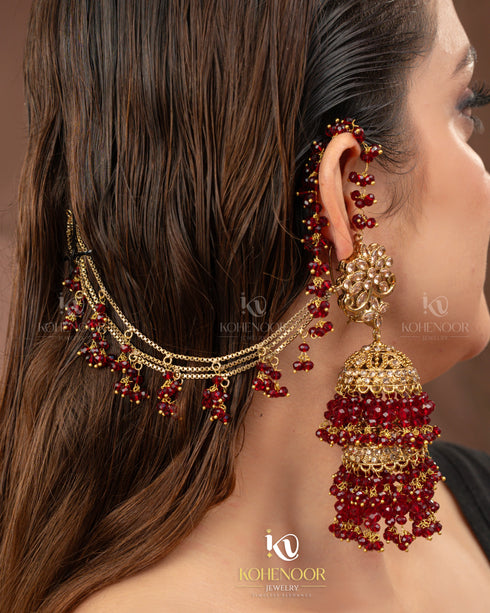 Royal Bahubali Zircon Jhumka 2 Step