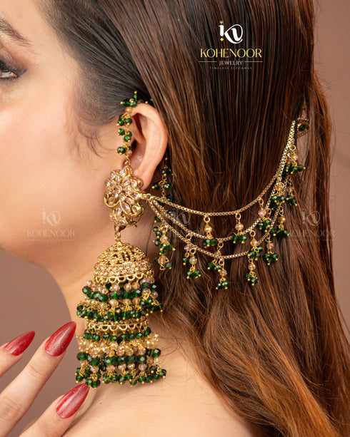 Royal Bahubali Zircon Jhumka 2 Step