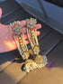 Pearl & Crystal Long Jhumka Earrings Tika