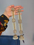 Pearl & Crystal Long Jhumka Earrings Tika