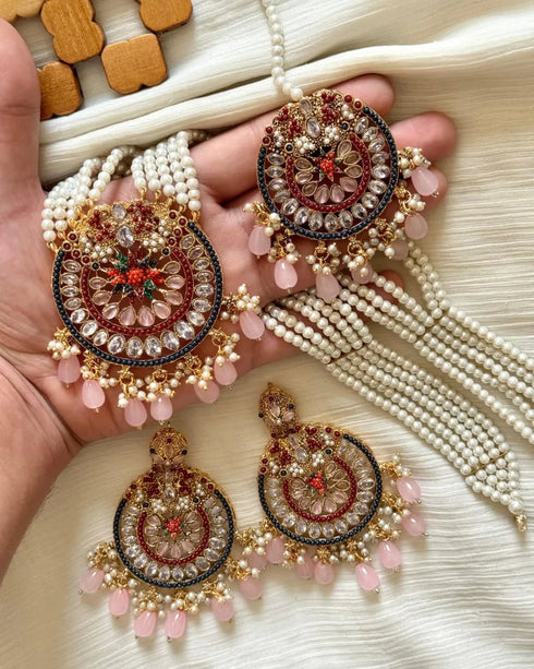 Baby Pink Pearl Mala Set