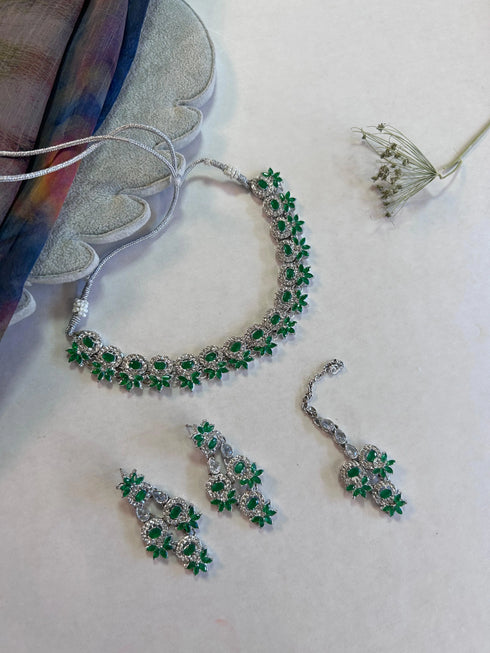Blush Bloom Zircon Party Wear Set