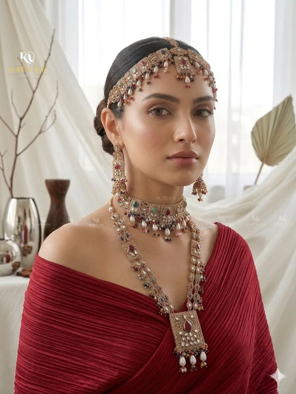 Royal Sikka Casting Mathapatti Bridal set