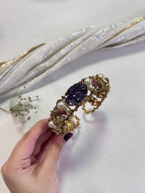 Turkish Noir Pearl Luxe Kada