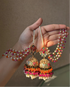 Royal Nauratan Pearl Jhumke with Beaded Sahara