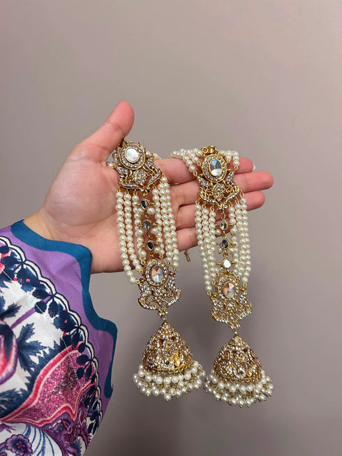 Ayeza Khan Inspired Grand Bridal Jhumka Sahara Earrings