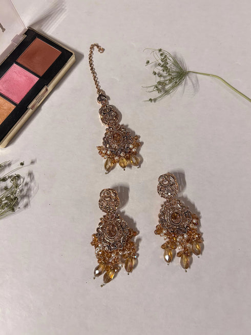 Kohenoor noratan Earrings Tika