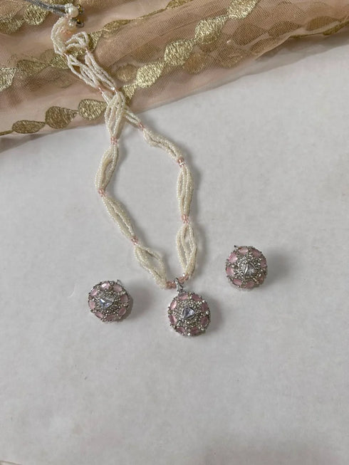 Blush Pearl Turkish Locket Combo Set