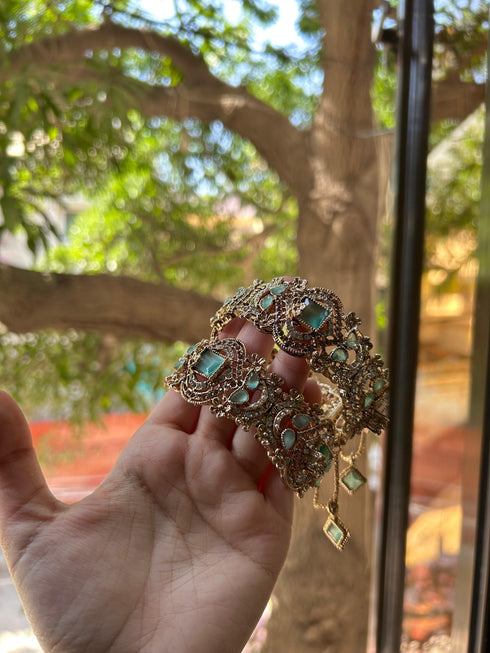Egyptian cut stone bangles
