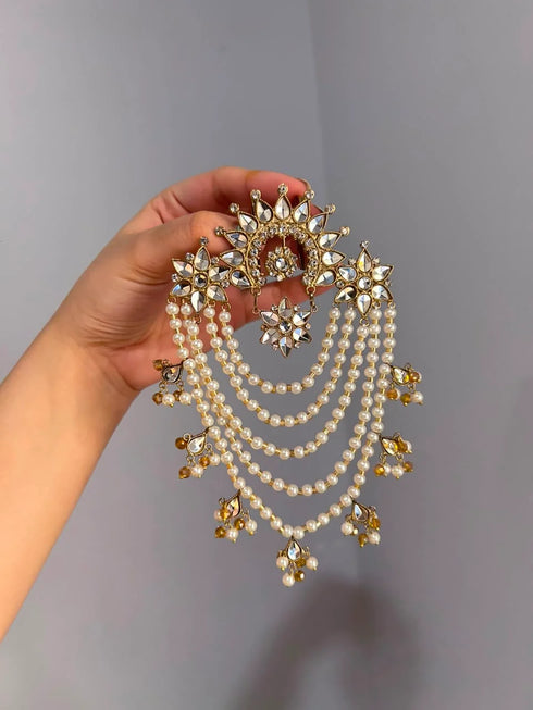 Kundan Hair brouch