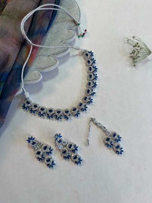 Blush Bloom Zircon Party Wear Set